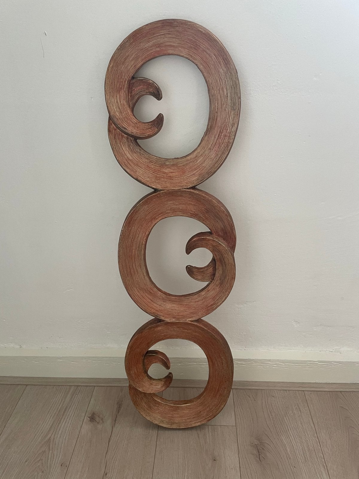 Decoratieve wandhanger met krullen, Ophalen, Hout, Gebruikt, Boho