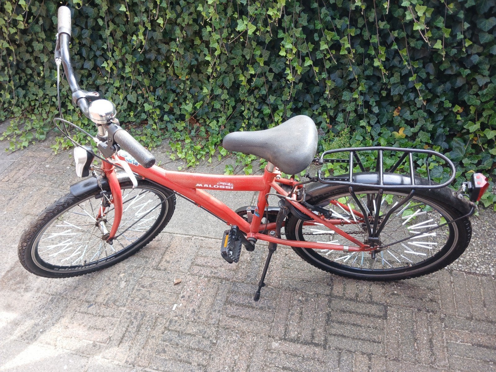 Malossi kinderfiets, rood, Ophalen, 20 inch of meer, Gebruikt, Velgrem
