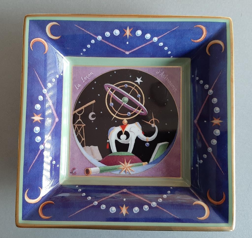 Haviland Limoges schaal limited edition l'elephant astronome, Ophalen of Verzenden
