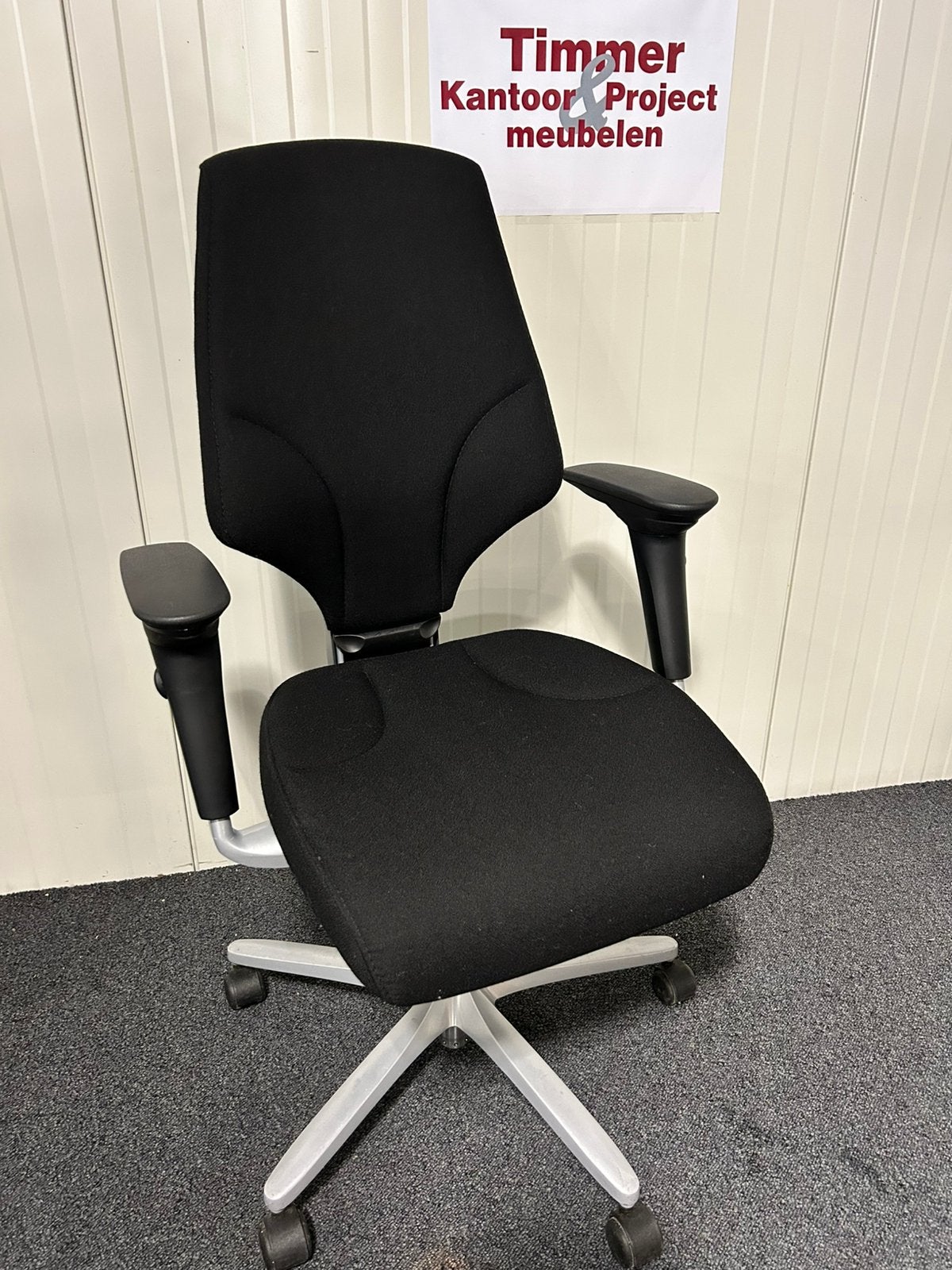 Giroflex 64 comfort stoffering 6 st, Gebruikt, Zwart, Ophalen of Verzenden, Bureaustoel