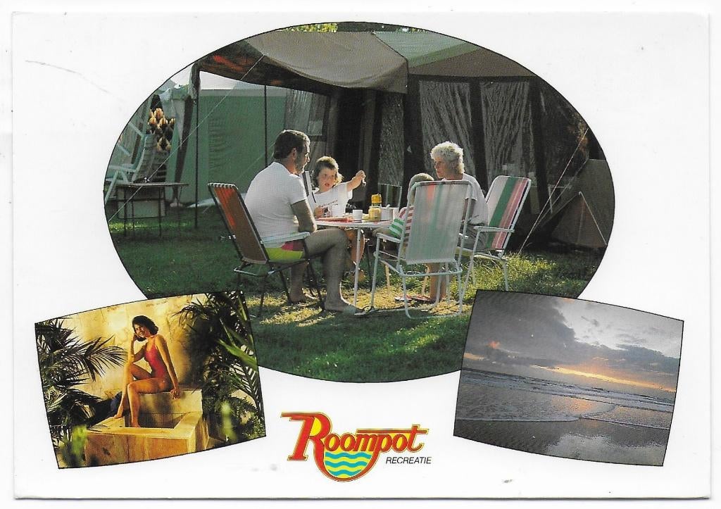 De Roompot vakantiepark Zeeland Ansichtkaart (B2496  gelopen, Ophalen of Verzenden, 1920 tot 1940, Gelopen, Zeeland