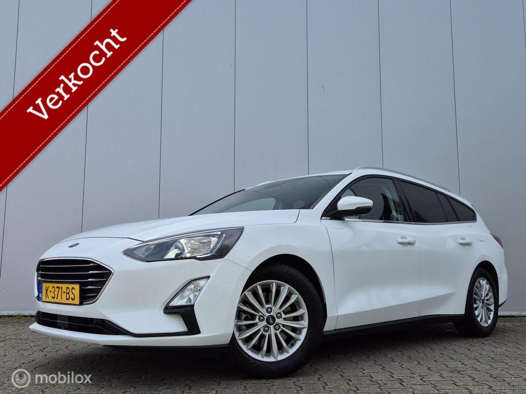 FORD FOCUS WAGON 1.0 ECOBOOST HYBRID TITANIUM/B&O/TREKHAAK/E, Auto's, Gebruikt, Wit, Origineel Nederlands, Hybride Elektrisch/Benzine