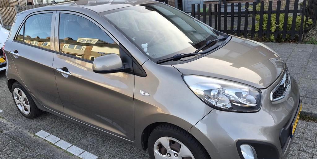 Kia Picanto 1.0 Cvvt 5-DRS 2015 Grijs, Auto's, Voorwielaandrijving, Stof, Zwart, 400 kg
