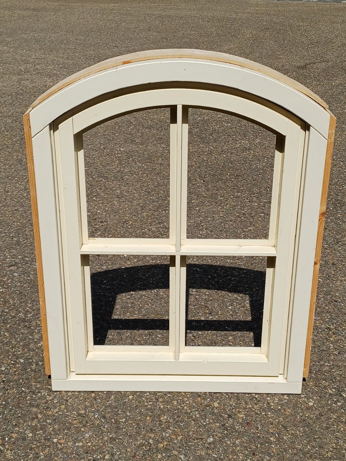 Vurenhouten getoogd raamkozijn met raam, wit gegrond, Gevelraam of Ruit, Minder dan 80 cm, 80 tot 120 cm, Ophalen of Verzenden