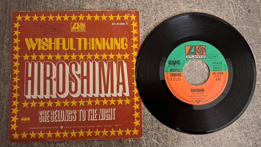 Wisfull thinking  - Hiroshima, Gebruikt, 7 inch, Single, Ophalen of Verzenden