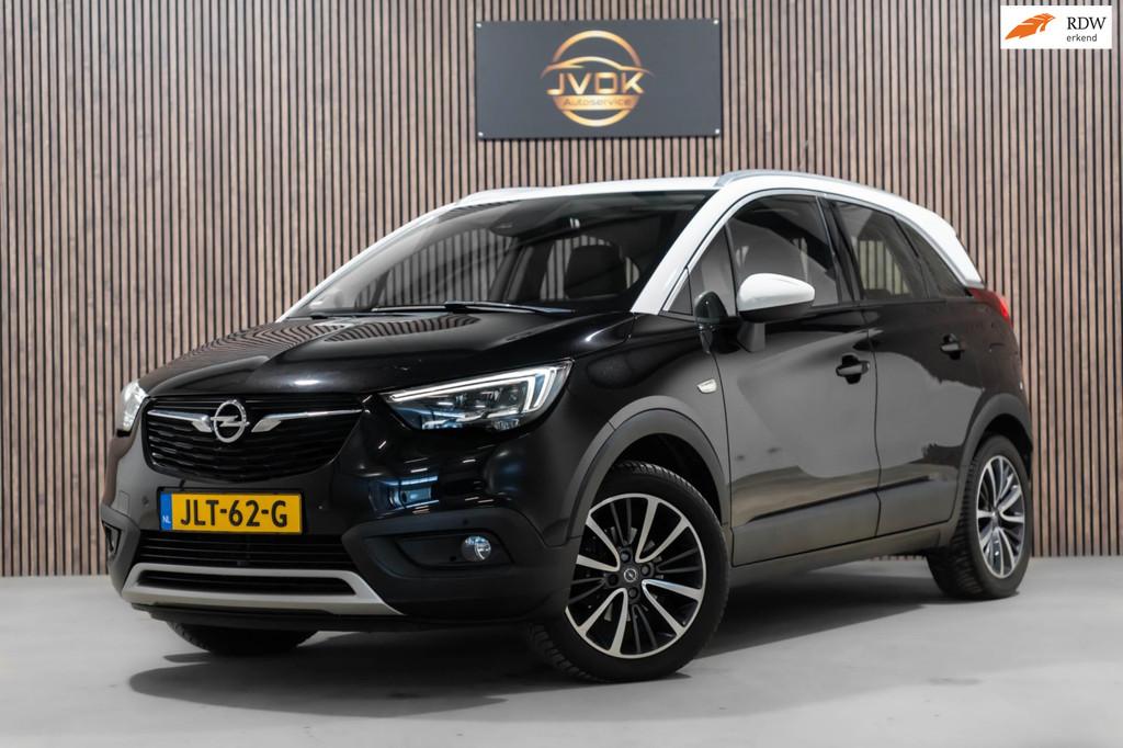 Opel CROSSLAND X 1.2 Turbo Ultimate 2018 AUTOMAAT LED CAMERA, Gebruikt, Zwart, Bedrijf, 600 kg