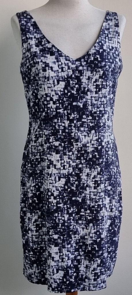 Gigue jeansblauw/wit jurkje mt. 38, Kleding | Dames, Blauw, Ophalen of Verzenden, Zo goed als nieuw, Boven de knie