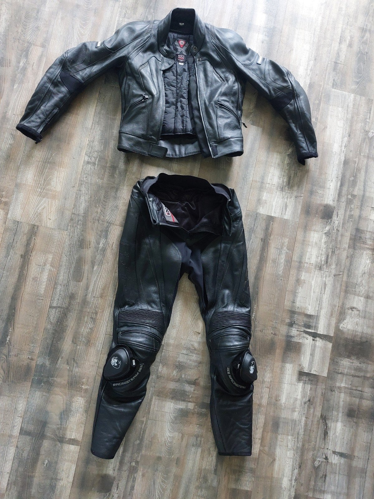 Leren motorpak IXS race (jas en broek) - Maat 38 Nieuwstaat!, Motoren, Ophalen, Dames, Combipak