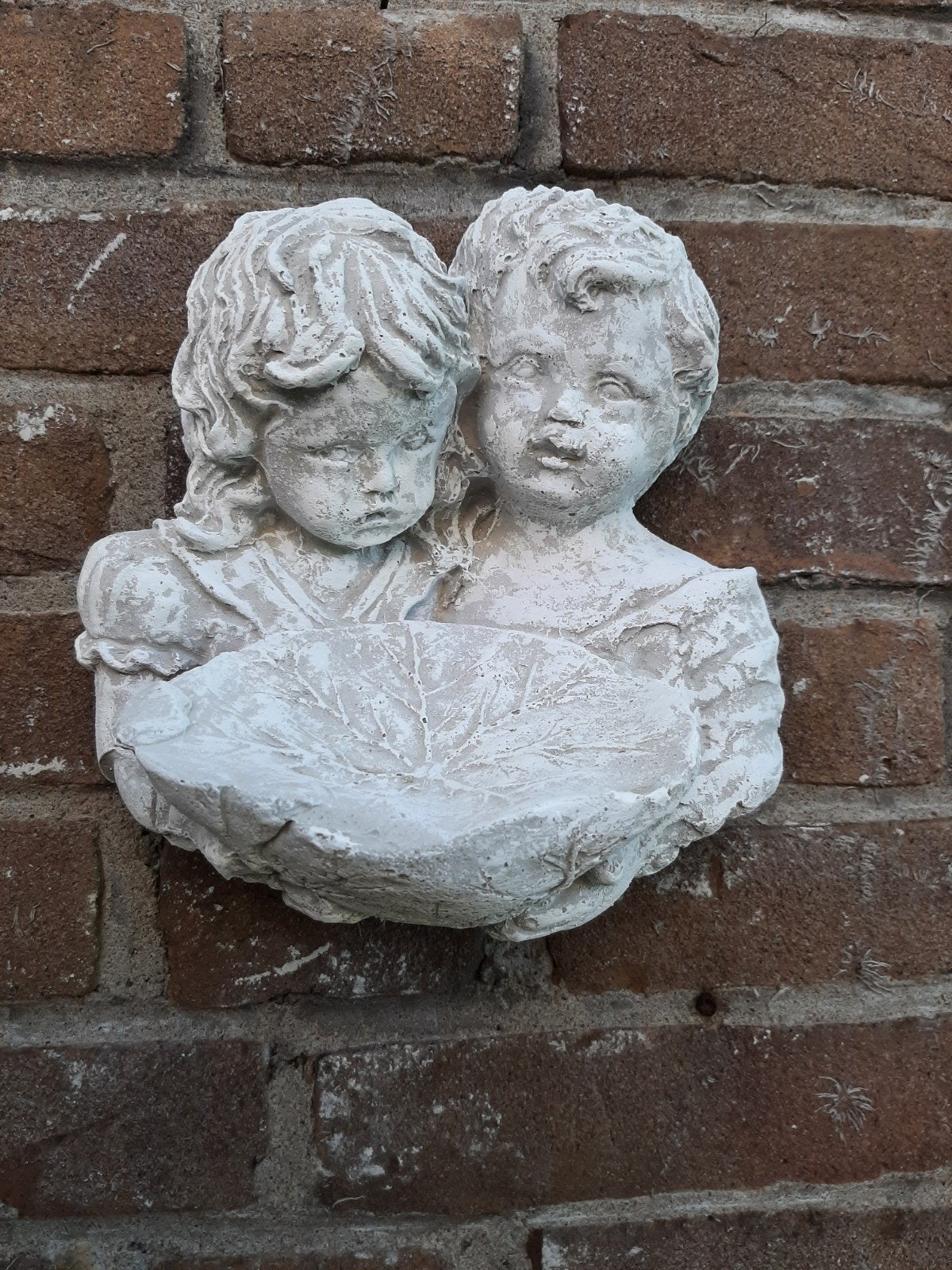 Kinderen wanddecoratie betonnen beeld tuinbeeld beton, Ophalen of Verzenden