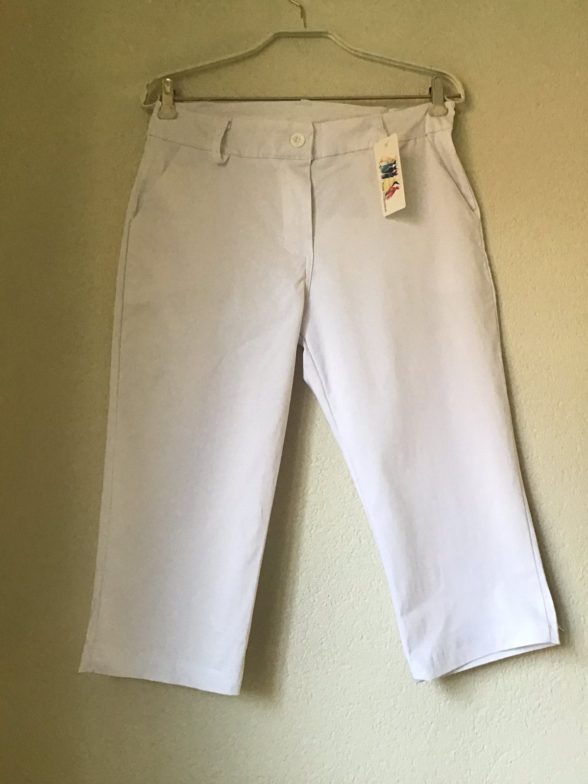 Nieuwe Made in Italy Broek wit maat M, Maat 38/40 (M), Wit, Nieuw, Ophalen of Verzenden