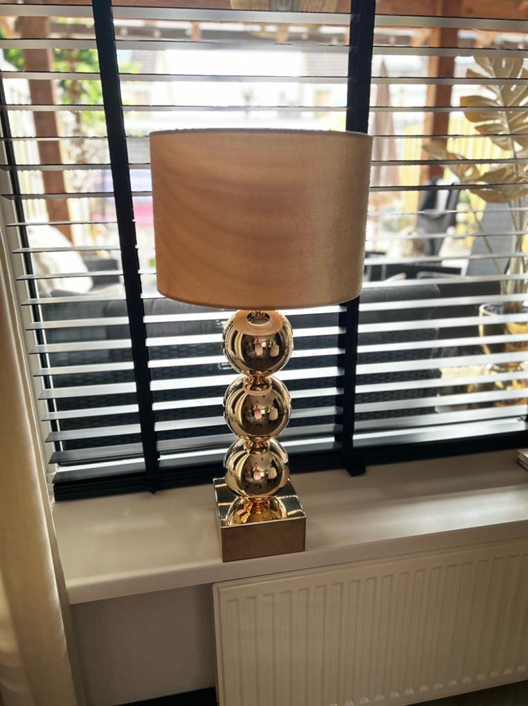 Gouden bollenlamp goud eric kuster 3 bollen, Ophalen, Zo goed als nieuw, Minder dan 50 cm