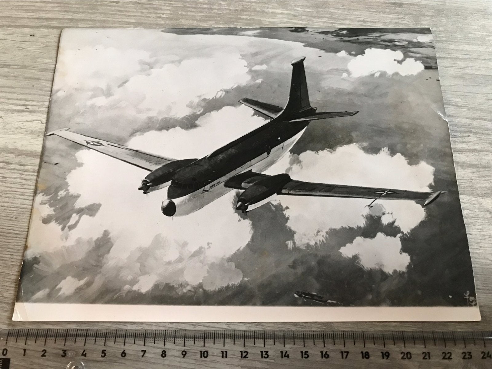 Persfoto 1960 Brequet Atlantic voor Ned Marine MLD Vliegtuig, Ophalen of Verzenden, Zo goed als nieuw, Kaart, Foto of Prent