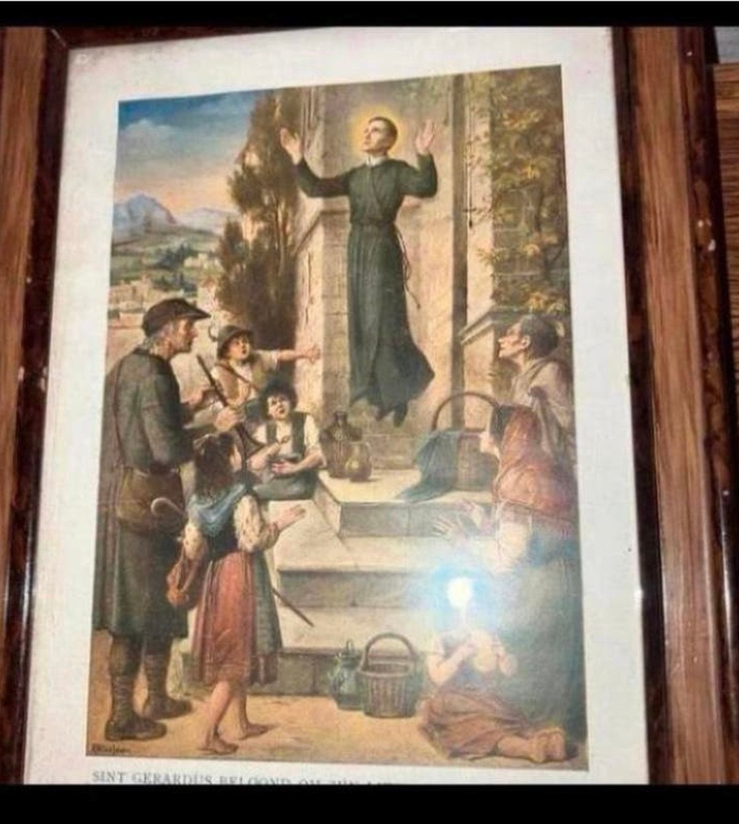 SINT GERARDUS ,BELOOND OM ZIJN LIEFDE VOOR DE ARMEN,ANTIEK!!, Antiek en Kunst, Antiek | Religie, Ophalen of Verzenden