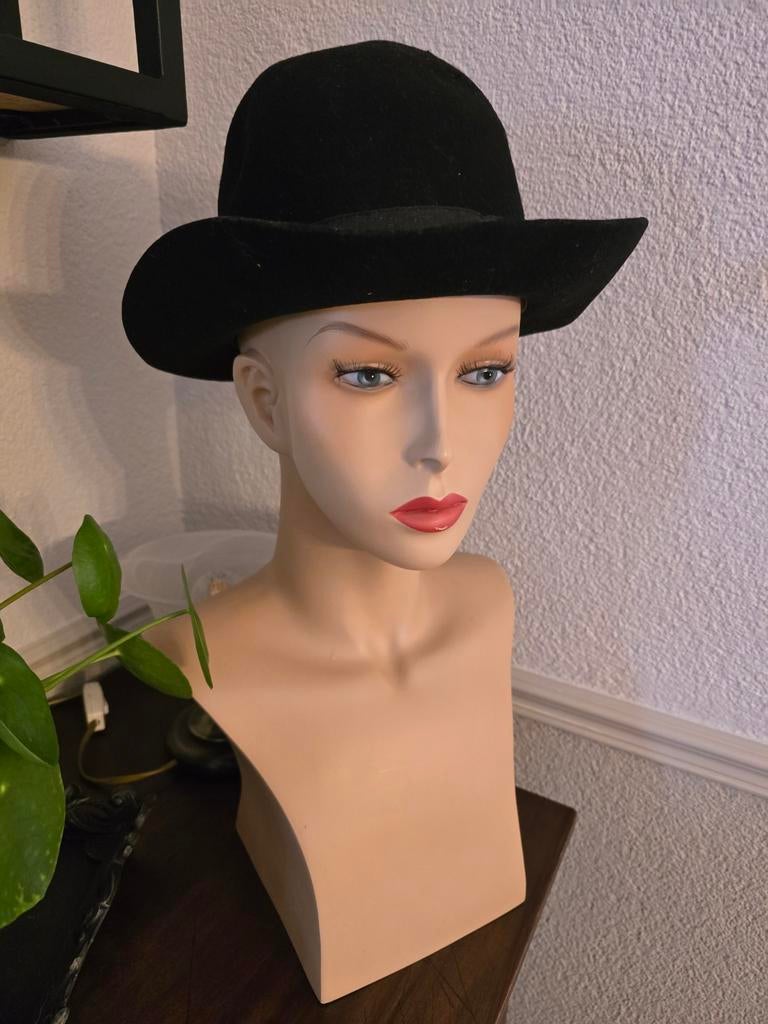 vintage mannequinhoofd met hoed, Ophalen of Verzenden