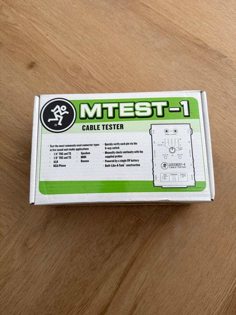 Mackie MTEST-1 Kabeltester - Nieuw in doos, Ophalen of Verzenden, Zo goed als nieuw
