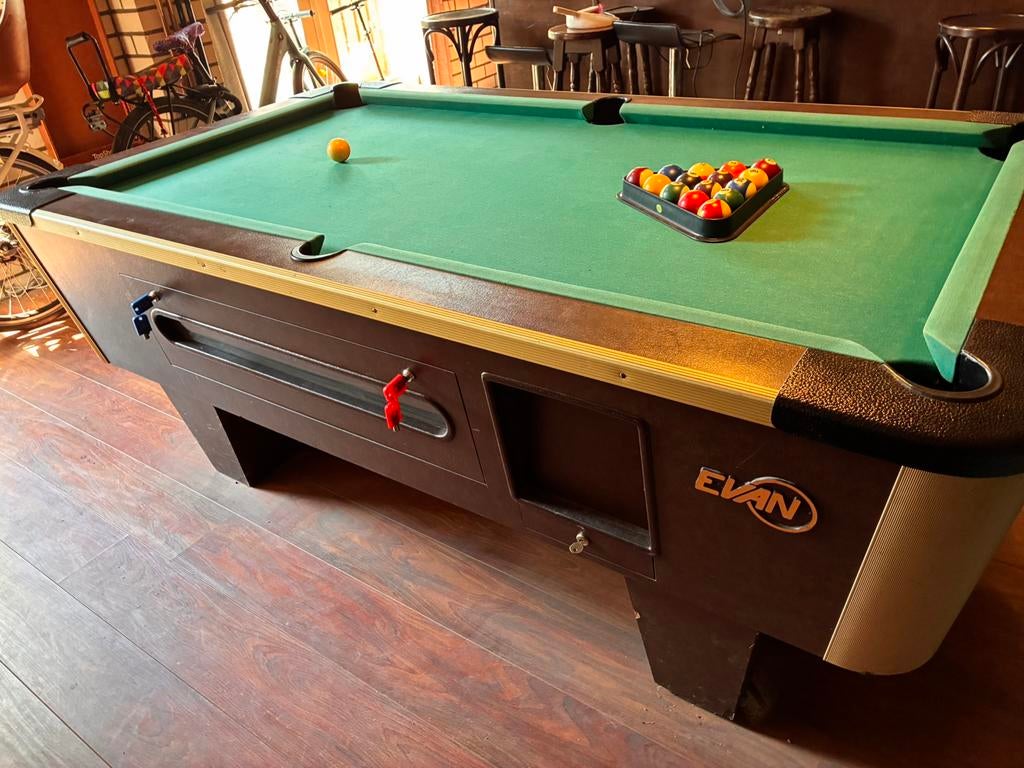 Gebruikte 6ft leisteen pooltafel, Sport en Fitness, Biljarten en Poolen, Ophalen, Gebruikt, Pooltafel