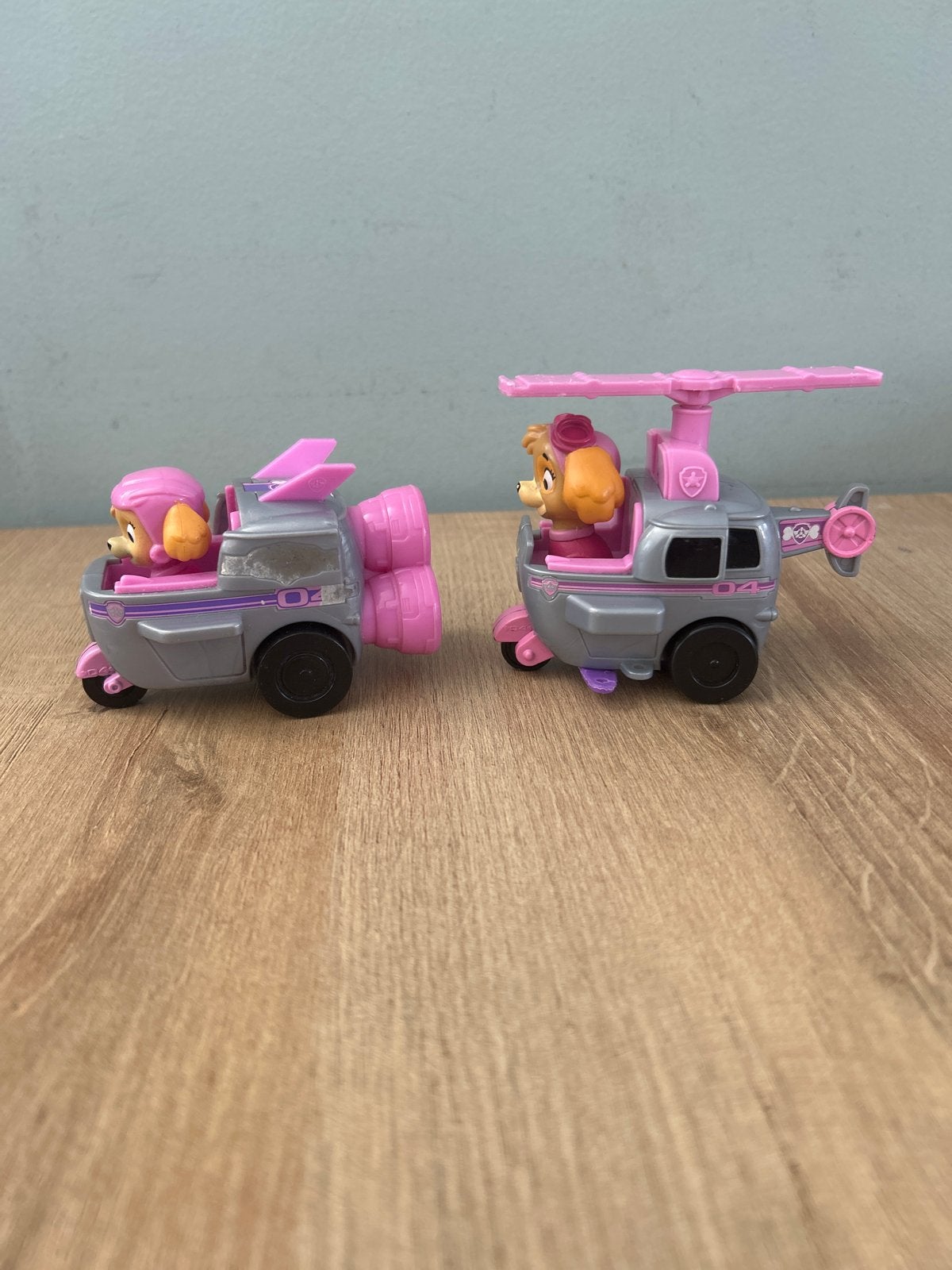 Paw Patrol Skye voertuigen set - Helikopter en Jet, Ophalen of Verzenden, Zo goed als nieuw