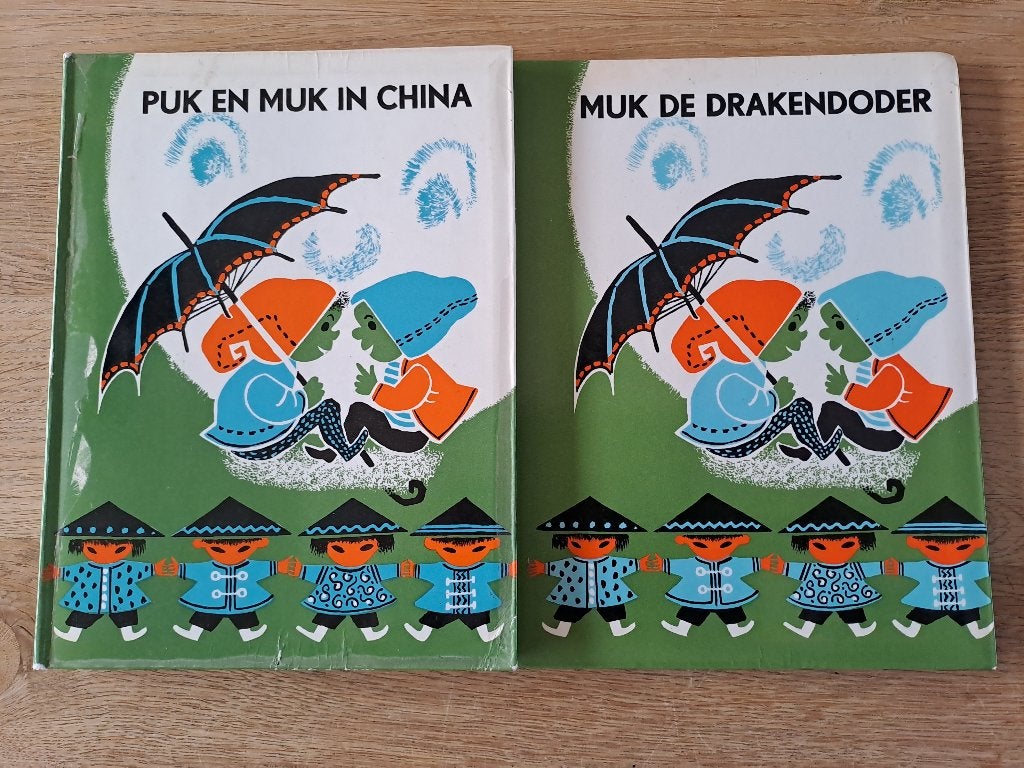 PUK EN MUK. 2 X. MUK EN DE DRAKENDODER/IN CHINA., Ophalen of Verzenden, Gelezen, Frans Fransen., Fictie algemeen
