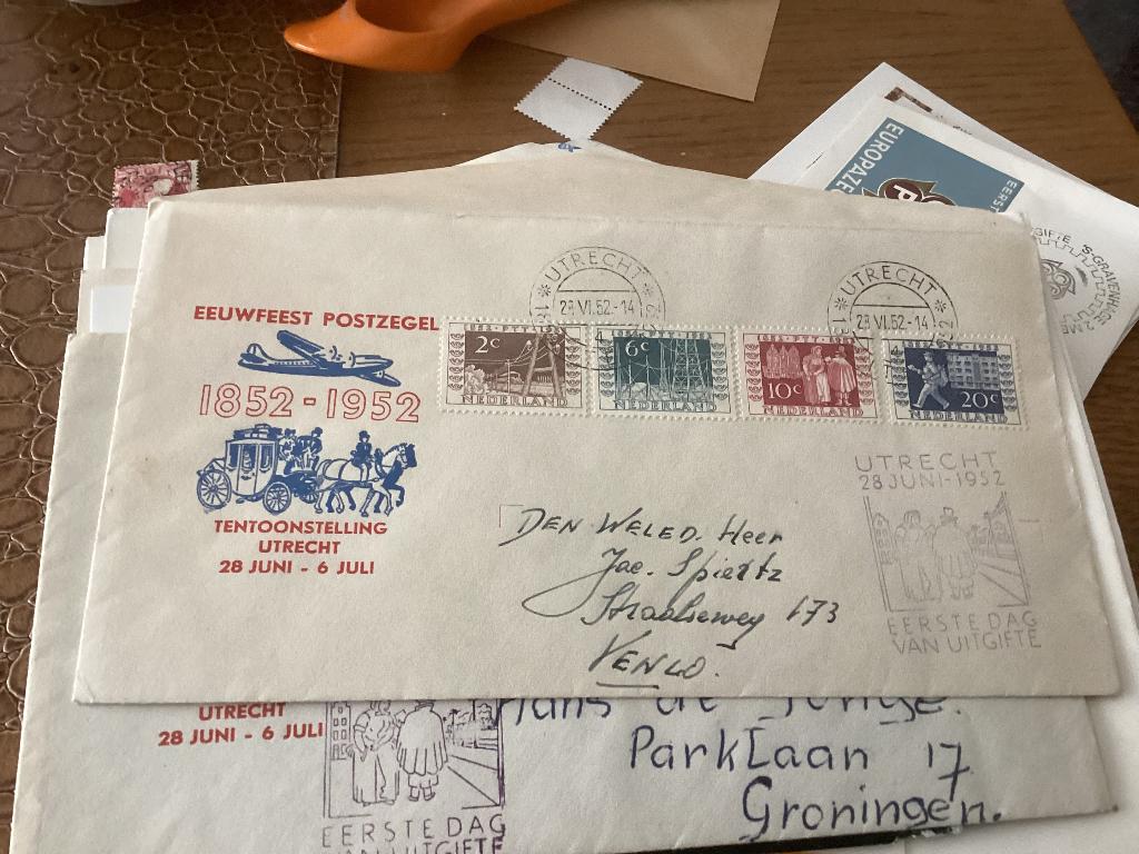 No1815 E10 stempel Utrecht zegels 592-595 Nederland jaargang, Postzegels en Munten, Postzegels | Eerstedagenveloppen, Ophalen