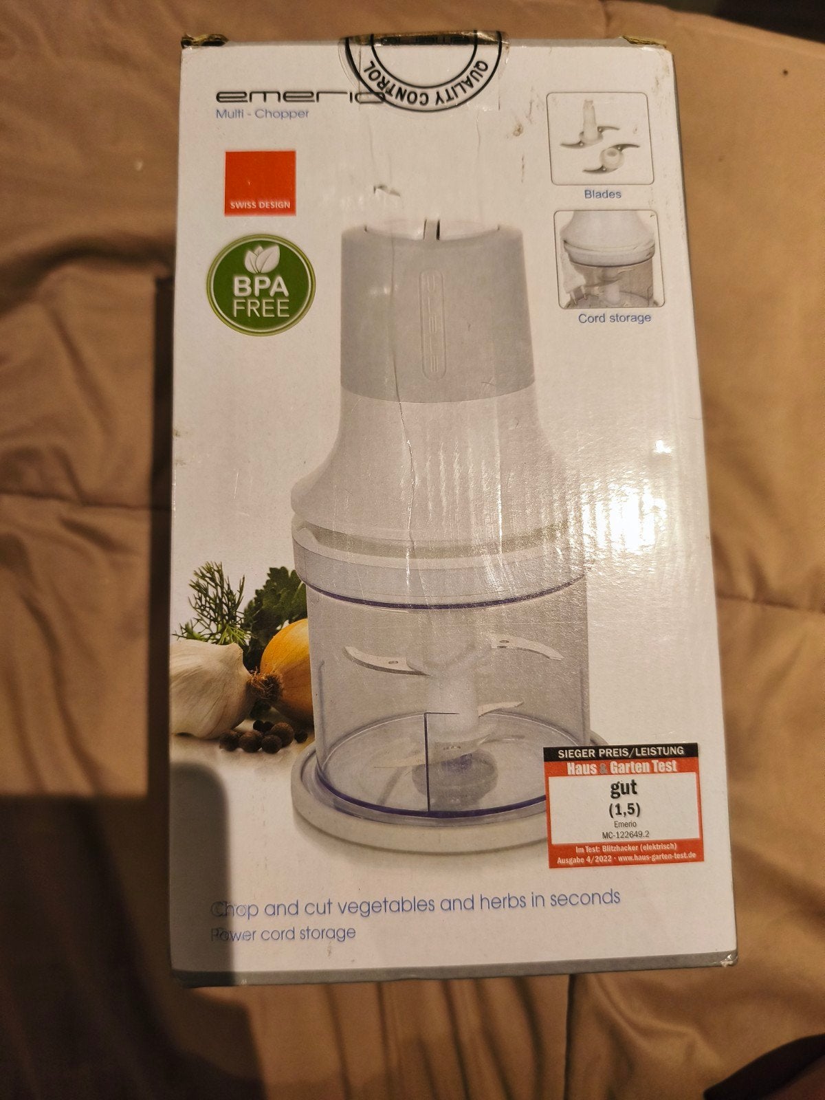 Emerio Multi Chopper - Nieuw in doos, Minder dan 1 liter, Ophalen of Verzenden, Nieuw, 2 snelheden
