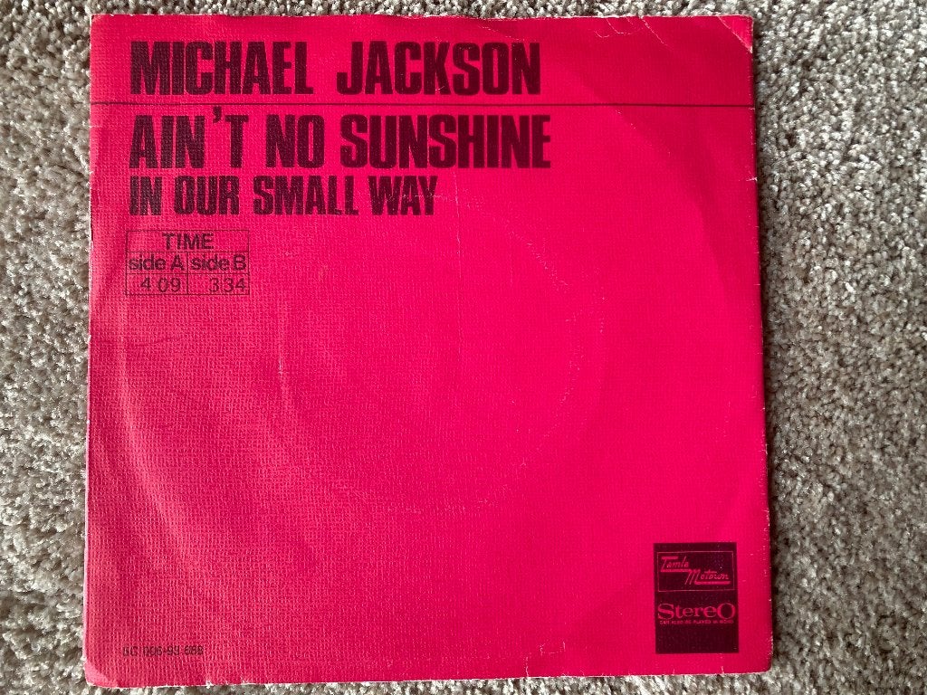 Michael Jackson Ain't no sunshine, in our small way, Gebruikt, 7 inch, Ophalen of Verzenden, Overige typen