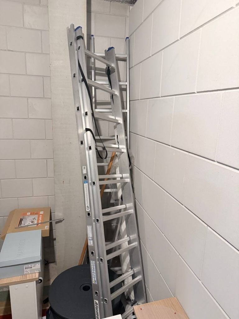 Alumexx reformladder 3x9 sporten aluminium (VHR 3x9), Ophalen, Gebruikt, Ladder, Opvouwbaar of Inschuifbaar