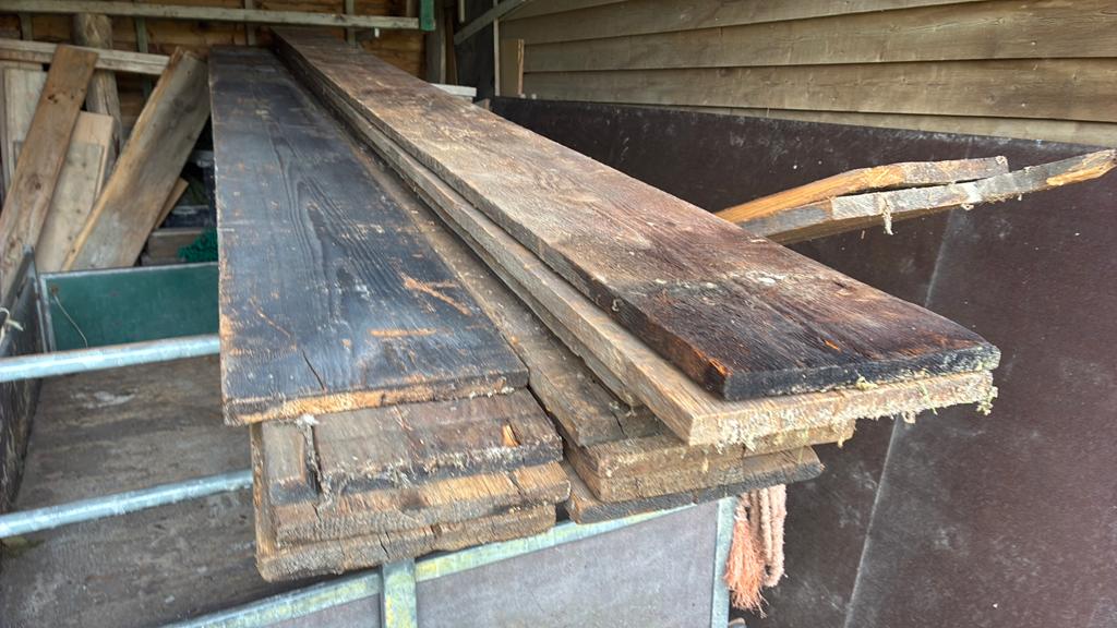 Te koop 14 planken, Tuin en Terras, Ophalen of Verzenden, Zo goed als nieuw, 250 cm of meer, Planken
