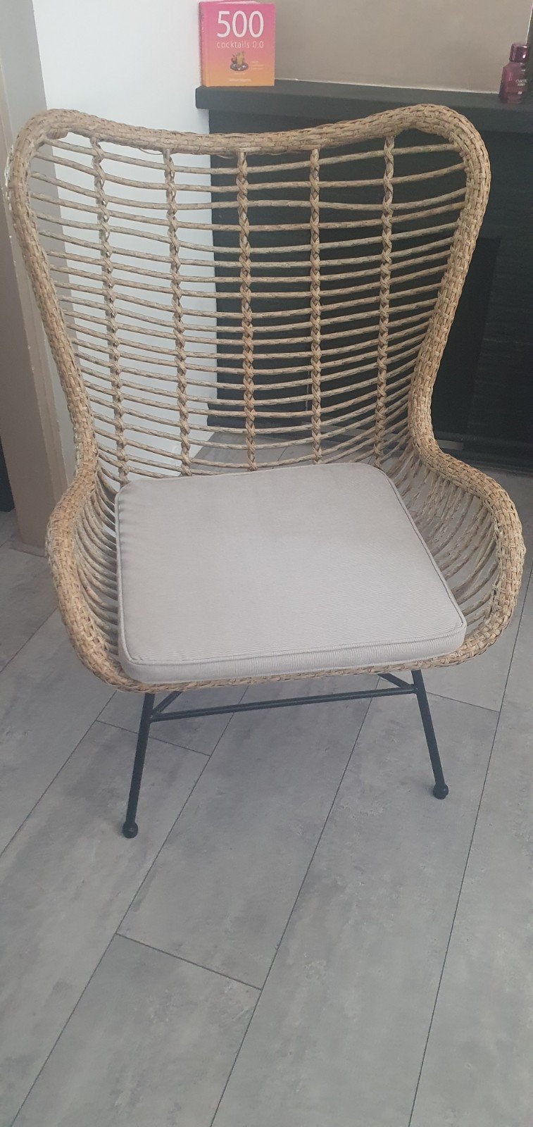 Stoel rotan/wicker, Bruin, Ophalen of Verzenden, Zo goed als nieuw, Eén