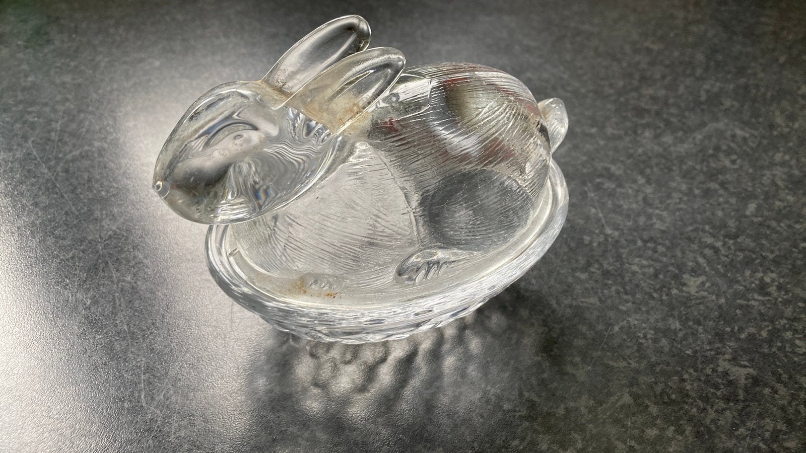 Glazen schaaltje met deksel met uitsparing voor lepeltje, Ophalen of Verzenden