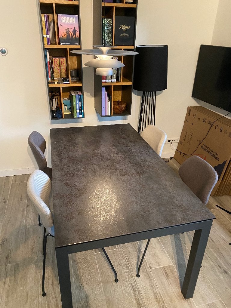 Eettafel, Ophalen, 50 tot 100 cm, Zo goed als nieuw, Glas