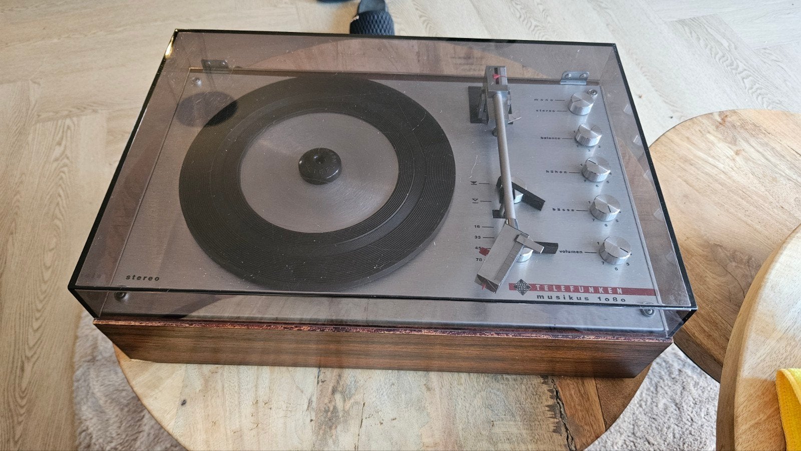 Vintage Telefunken Musikus 1080 Platenspeler uit 1969, Ophalen of Verzenden, Gebruikt, Platenspeler, Overige merken