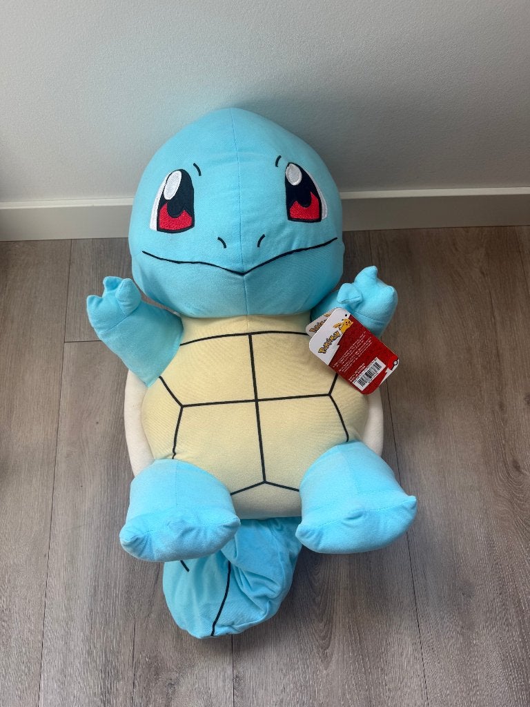 XXL Squirtle Mega Knuffel Pokémon - Pokemon ruim 70 cm hoog, Overige typen, Blauw, Ophalen of Verzenden, Zo goed als nieuw