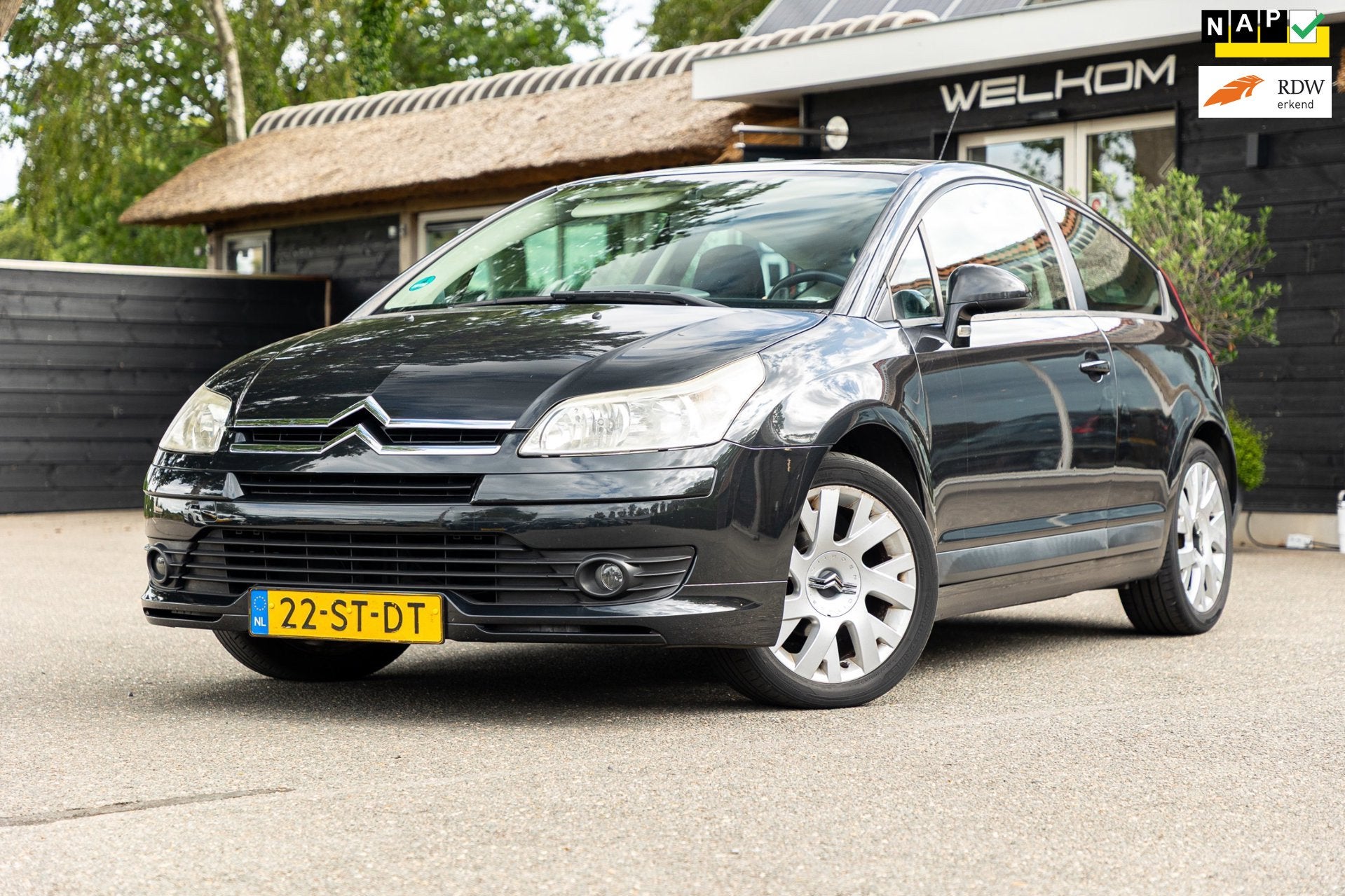 Citroen C4 Coupé 1.6-16V VTR+ APK 1-8-2027 I Trekhaak I Sub, Voorwielaandrijving, Gebruikt, Zwart, 4 cilinders