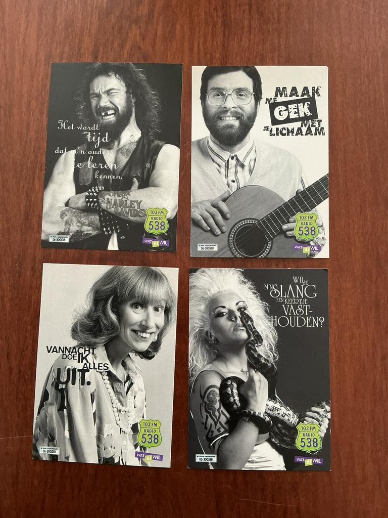 Kaarten van Radio 538. Vintage, Ophalen of Verzenden, 1960 tot 1980