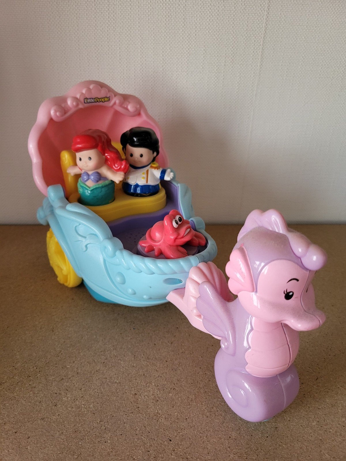 Fisher-Price Little People Disney Ariel Zeepaard Koets, Ophalen of Verzenden, Zo goed als nieuw, Jongen of Meisje