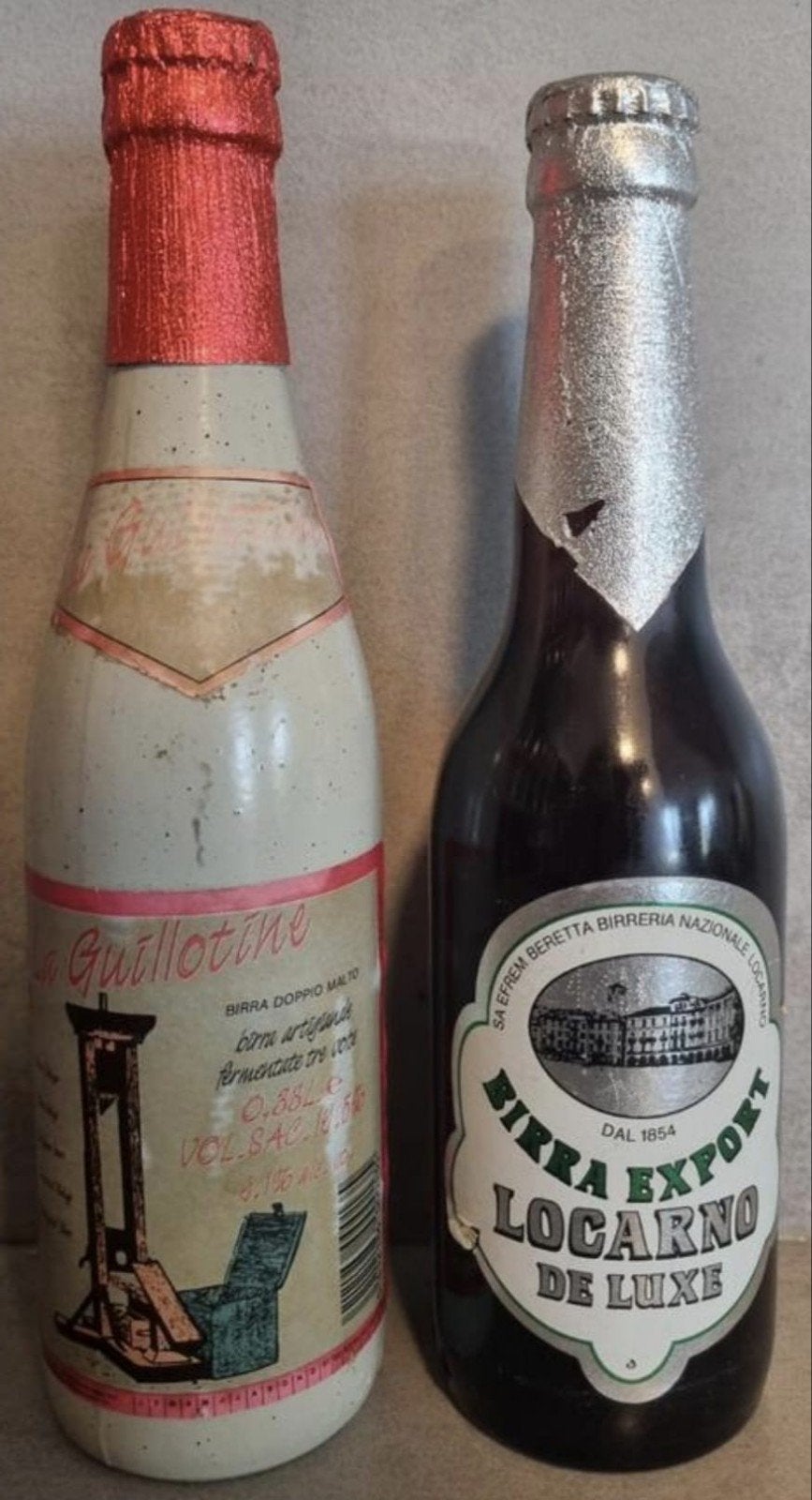 Italië set: La Guillotine tht '93 & Locarno De Luxe, gj '80, Ophalen of Verzenden, Zo goed als nieuw, Flesje(s), Overige merken