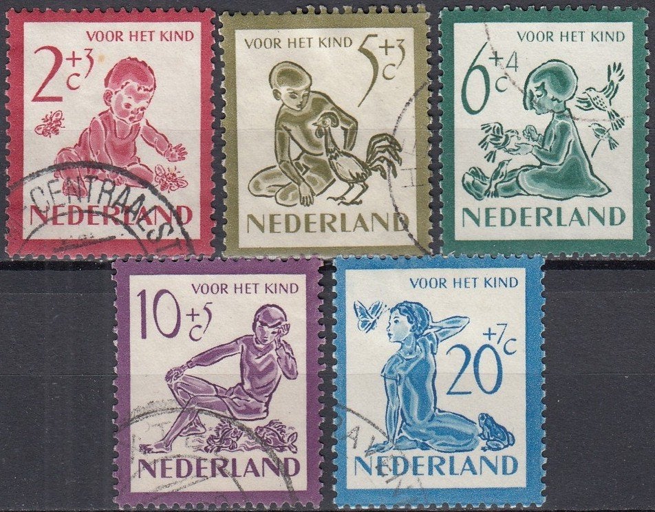Nederland- 4.01.2- 1950- Kinderzegels- NVPH-563-567- G, Ophalen of Verzenden, Na 1940, Gestempeld