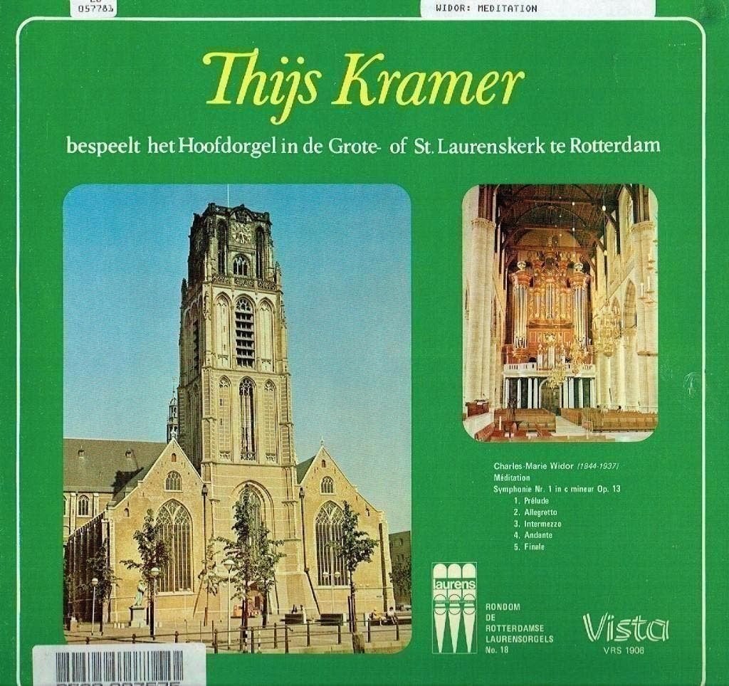 Thijs Kramer Bespeelt orgel St.Laurenskerk Rotterdam, Kamermuziek, Verzenden, Zo goed als nieuw, 12 inch