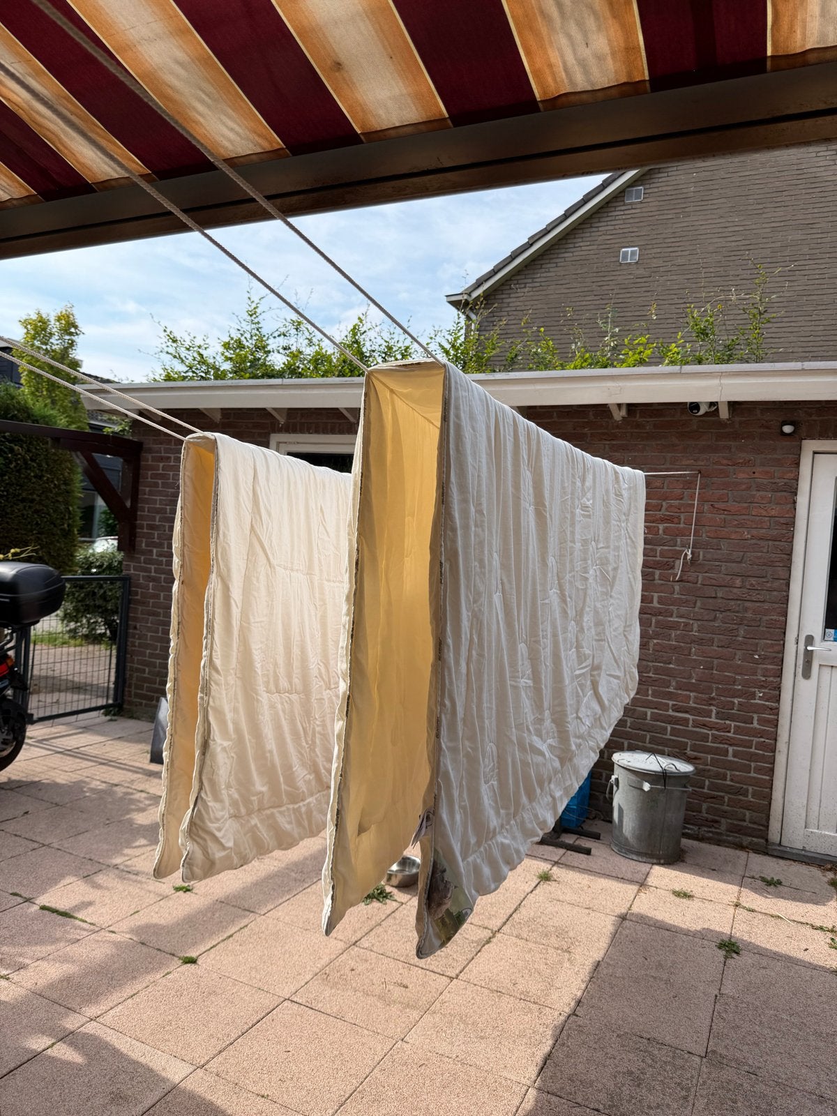 Texeler SlaapZacht Satijn 4-seizoenen dekbed 240x220, Gebruikt, Wit, Tweepersoons, Ophalen of Verzenden