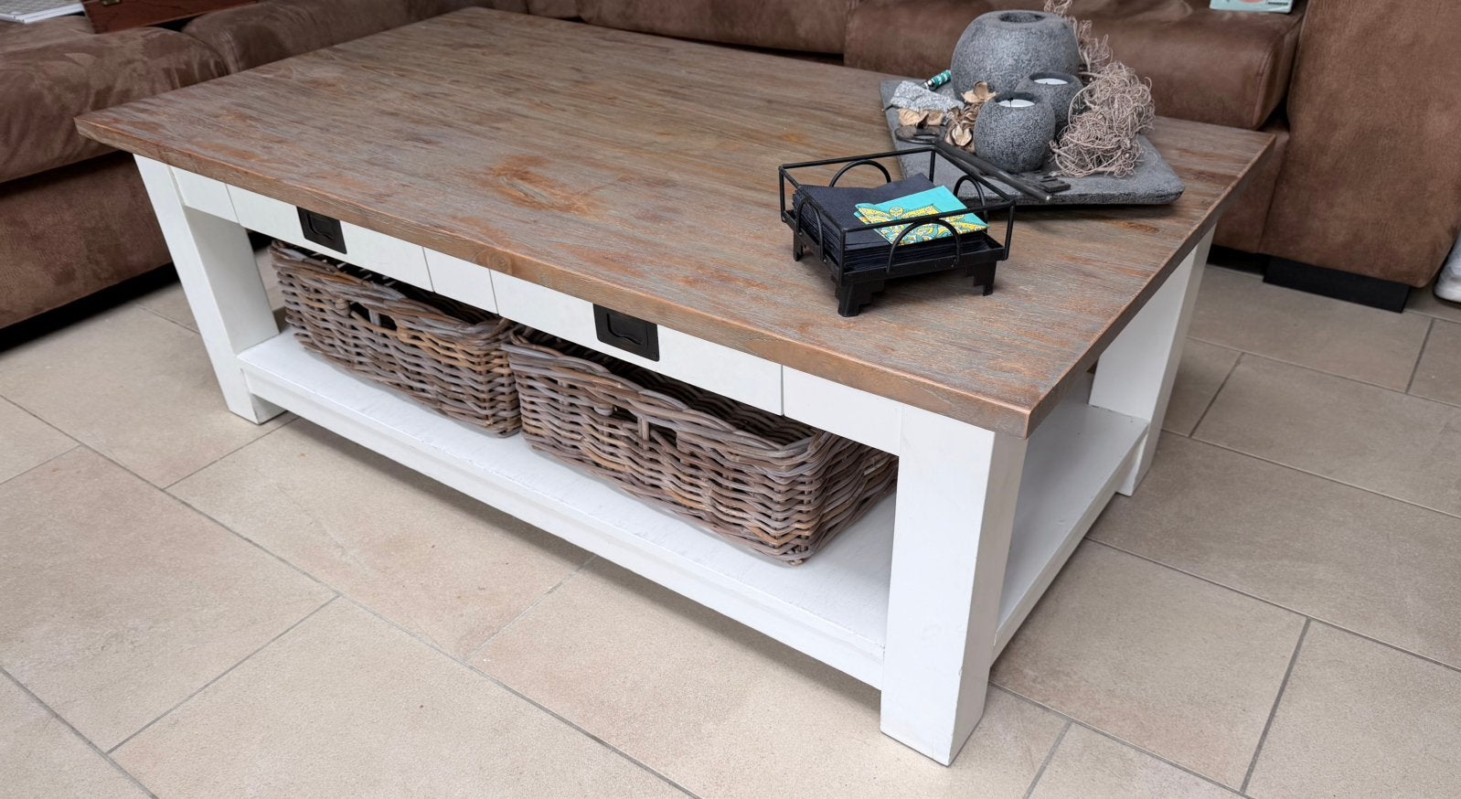 Salontafel, 75 cm of meer, Rechthoekig, Hout, Ophalen