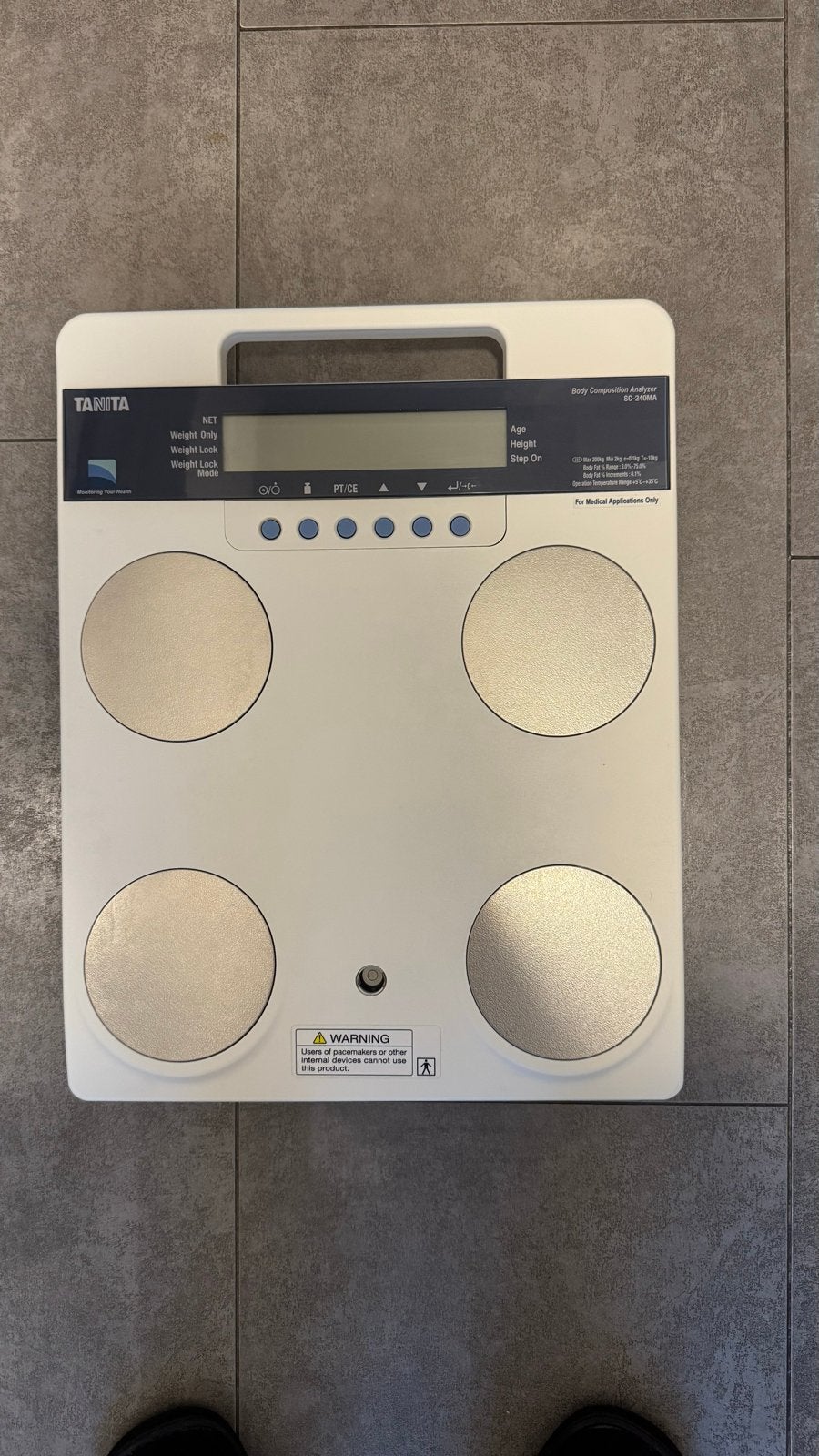 Professionele Tanita SC240MA Lichaamsanalyse Weegschaal, Ophalen, Gebruikt, 100 kg of meer, Digitaal