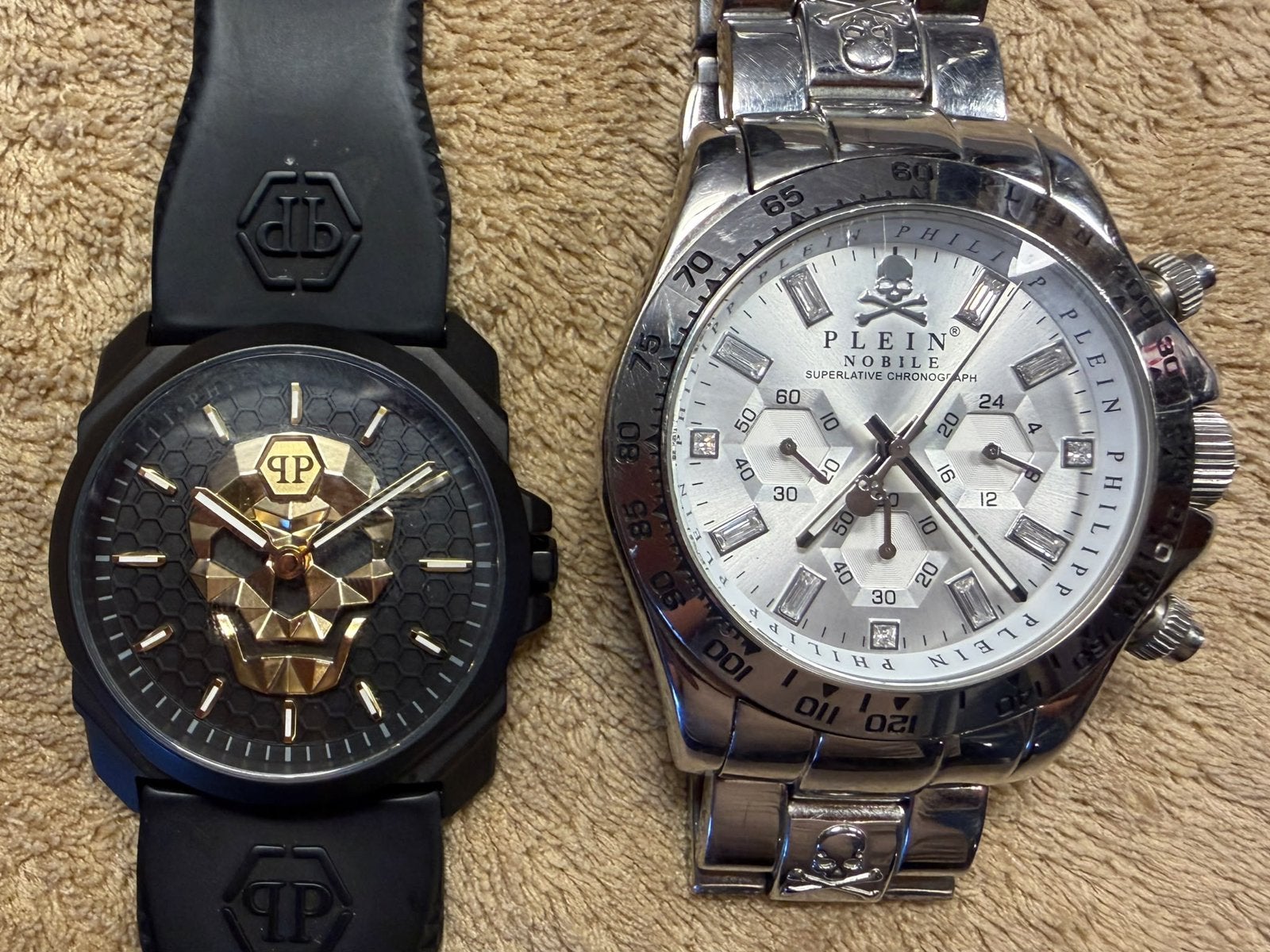 Philipp Plein horloges Nieuwstaat 2x, Ophalen of Verzenden, Zo goed als nieuw, Staal, Overige merken