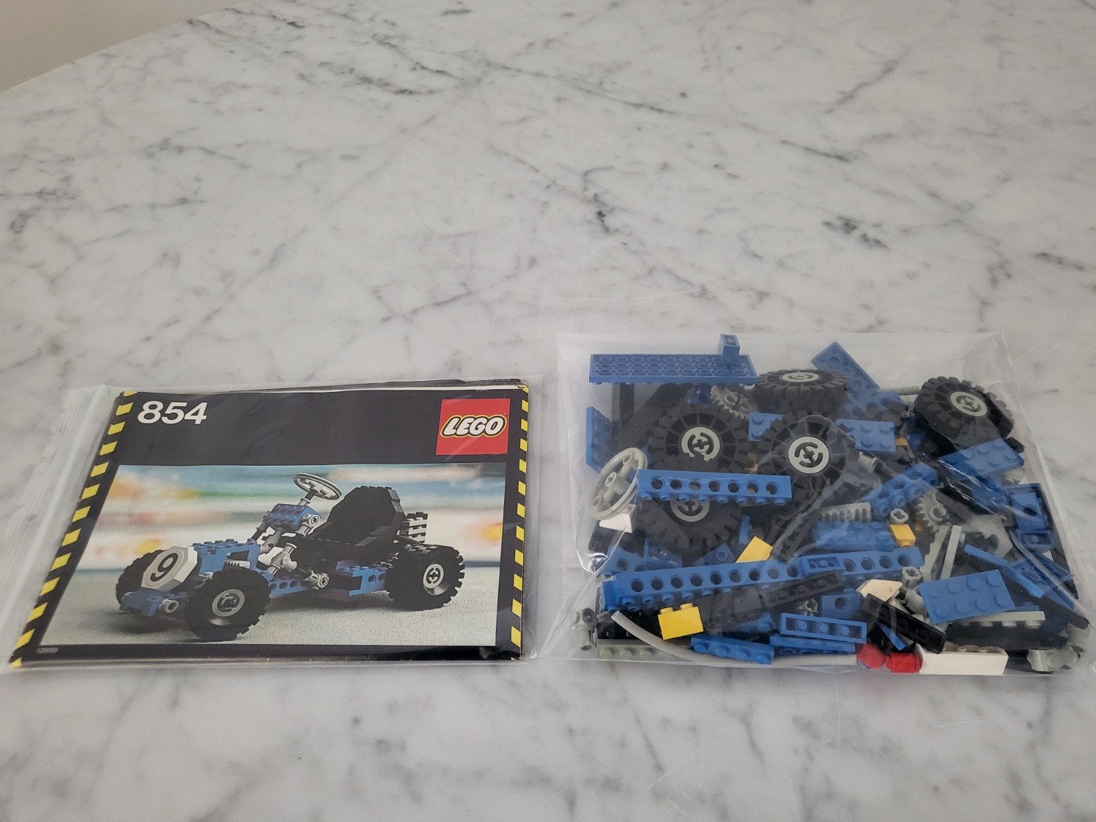 Vintage LEGO Technic 854 Go-Kart (1977) met instructies, Ophalen of Verzenden, Gebruikt, Lego