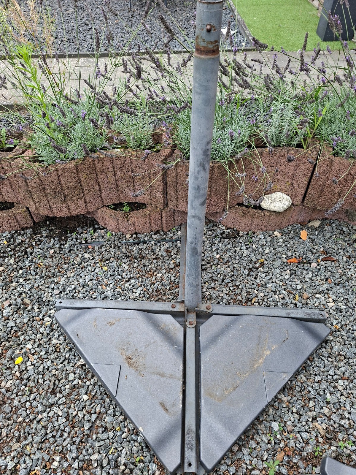Parasolvoet met tegels, Ophalen, Minder dan 1 meter, Parasolvoet