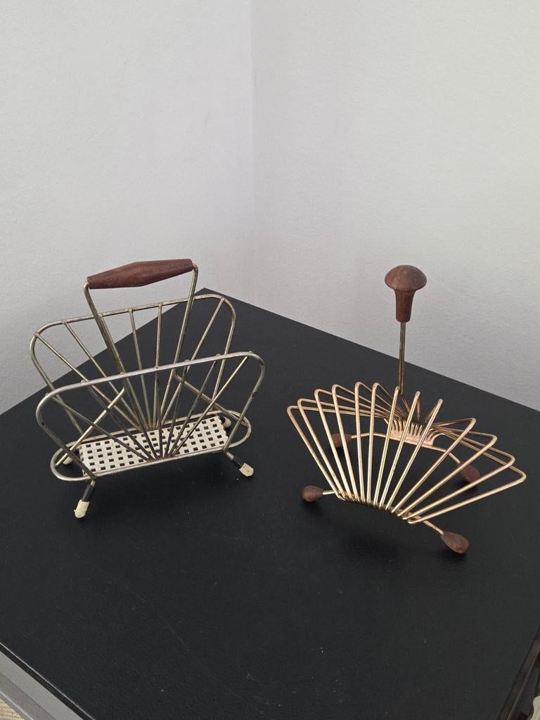 Vintage jaren 50 servethouders Pilastro stijl, Ophalen of Verzenden