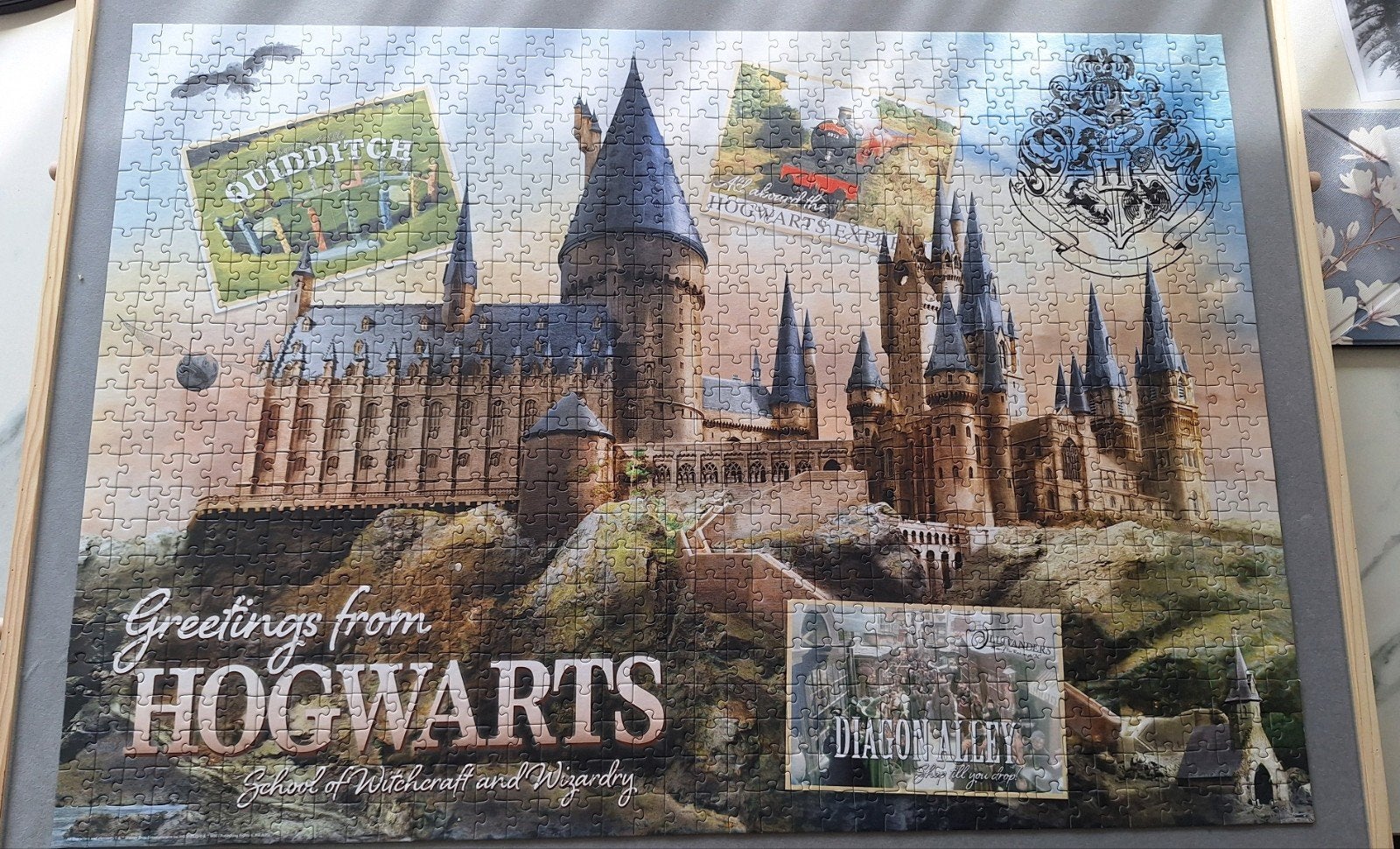 Compleet Harry Potter Legpuzzel 1000 stukjes, Ophalen of Verzenden, 500 t/m 1500 stukjes, Zo goed als nieuw, Legpuzzel