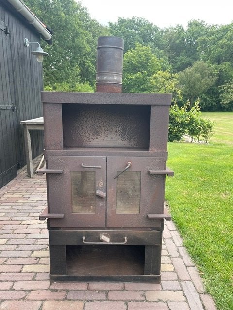 Tuinkamerkachel / Werkplaatskachel / Buitenkachel, Huis en Inrichting, Kachels, Gebruikt, Houtkachel, Ophalen of Verzenden, Vrijstaand