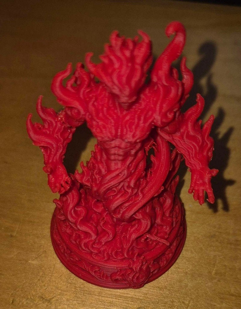 DND Fire elemental - 3D printed, Ophalen of Verzenden, Zo goed als nieuw, Overige soorten