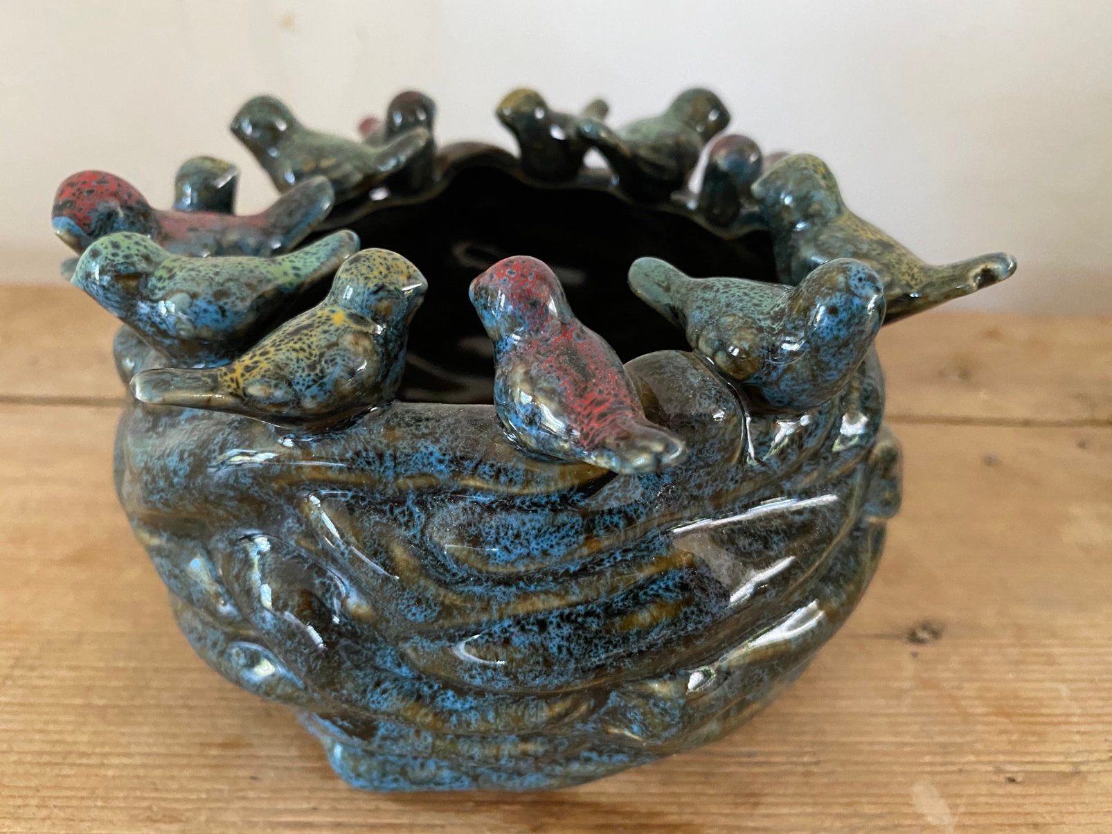 Villa pottery vogel vaasje, Overige kleuren, 10 cm, Nieuw, Ophalen of Verzenden