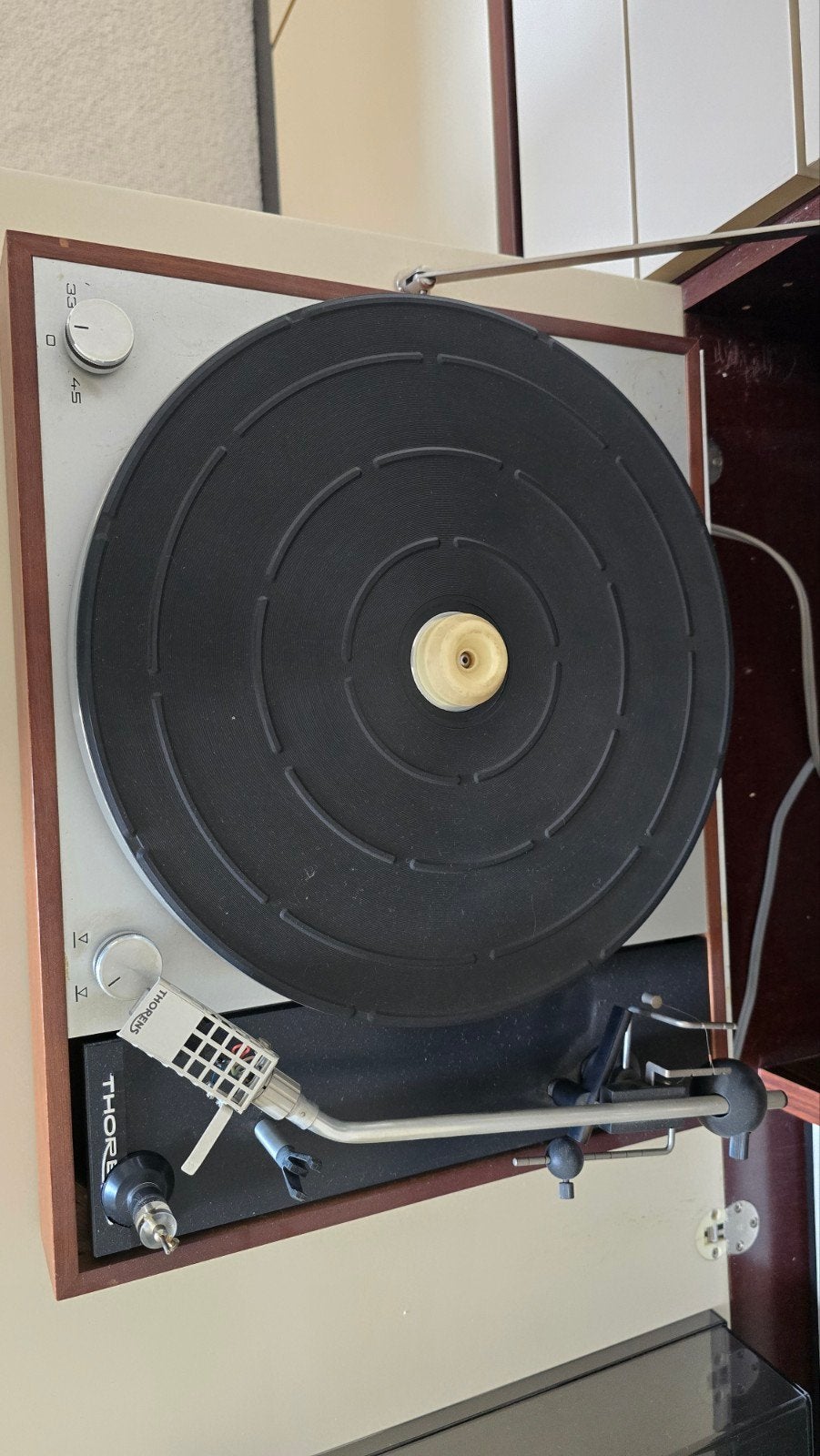 Thorens TD-150MkII Platenspeler met Shure element, Audio, Tv en Foto, Platenspelers, Ophalen of Verzenden